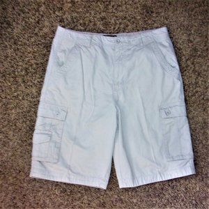 Mens' London Fog 100% Cotton Tan Twill Cargo Shorts 36.